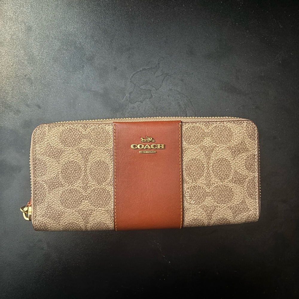 Coach Brown and Tan Wallet